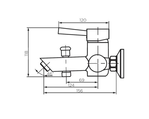 Смеситель для ванны Dorff Logic D3010000SS Нержавеющая сталь
