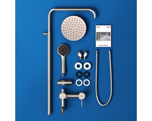 Душевая система Dorff Logic D0703000SS Нержавеющая сталь