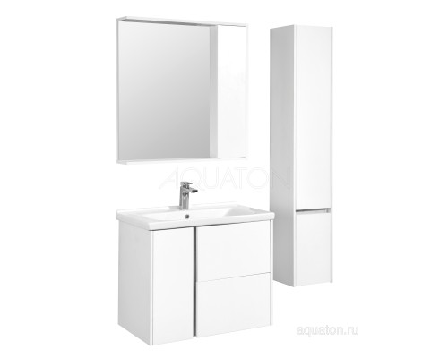 Зеркальный шкаф Стоун 80 белый Aquaton