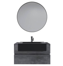 Комплект мебели для ванной Black&White Universe 903U1000 подвесной Пепельный