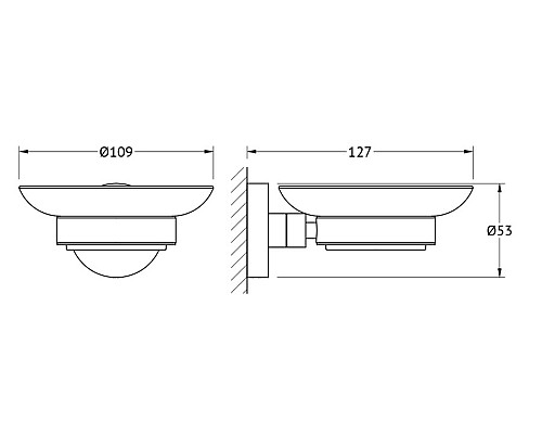 Держатель с мыльницей (матовое стекло; хром) Artwelle HAR 014