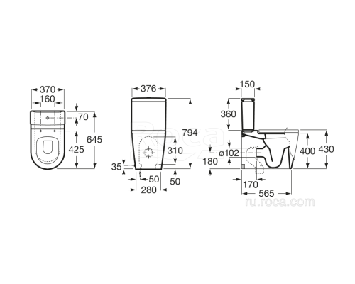 Бачок для унитаза Roca Inspira 341520000