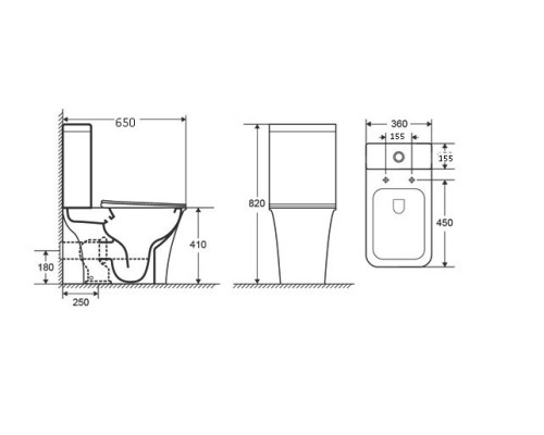 Унитаз компакт Grossman Galaxy GR-4470S с бачком и сиденьем Микролифт
