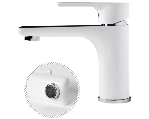 Смеситель для раковины Grocenberg GB2009 Белый хром