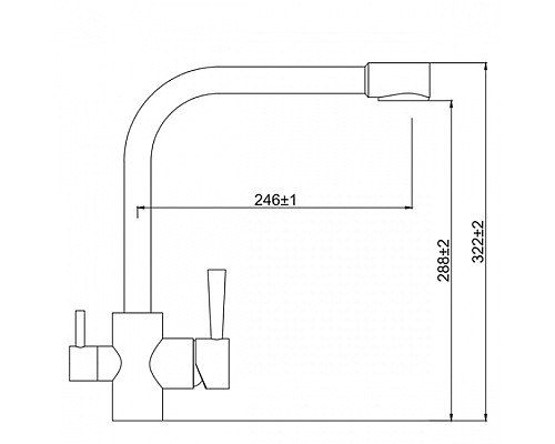 Смеситель для кухонной мойки KAISER Merkur 26044
