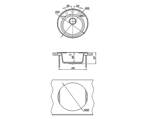 Кухонная мойка Lemark Sula 500 9910003 Грей