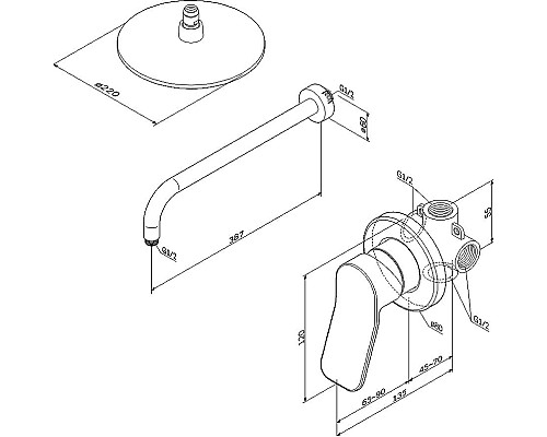 Душевая система AM.PM X-Joy FB85A2R002 Черная