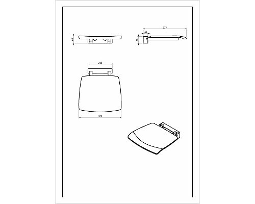 Сиденье для душа Black&White Swan SN-0393