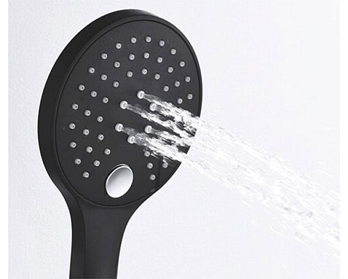 Душевая система WasserKRAFT Elbe A177477 с термостатом Черная матовая