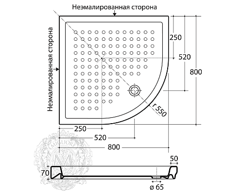 Керамический душевой поддон Migliore 80х80 ML.PDA-28.390.BI Белый
