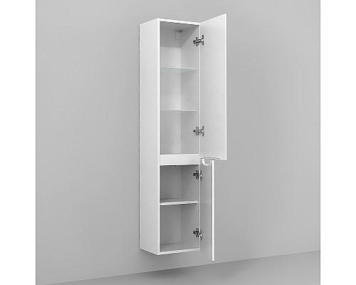 Шкаф пенал Jorno Wood 33 Wood.04.150/P/W подвесной Белый