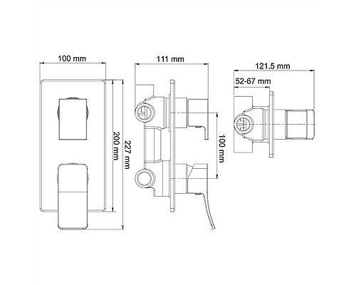 Смеситель WasserKRAFT 10671 для ванны и душа