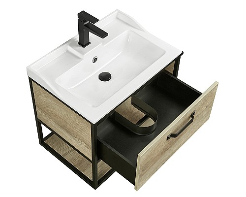 Тумба под раковину Aquaton Лофт Фабрик 65 1A242301LTDU0 подвесная Дуб эндгрейн