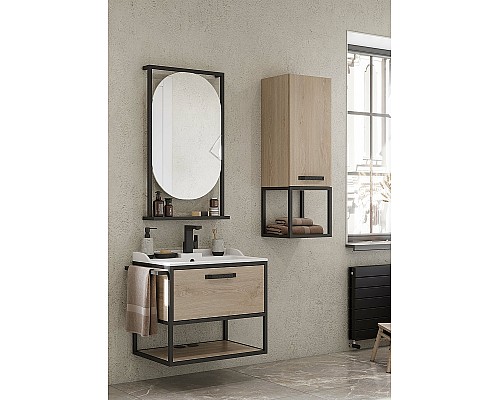 Тумба под раковину Aquaton Лофт Фабрик 65 1A242301LTDU0 подвесная Дуб эндгрейн