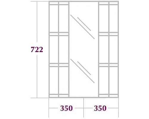 Зеркальный шкаф Onika Кредо 35У Белый