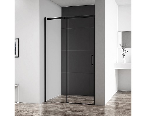 Душевая дверь BelBagno Acqua 140 ACQUA-BF-1-140-C-NERO профиль Черный стекло прозрачное