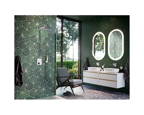 Тумба под накладную раковину Excellent Tuto 80 см белый/дуб, 2 ящика