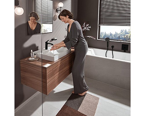 Ручной душ Hansgrohe Pulsify Select Activation EcoSmart 24101670 Черный матовый