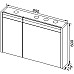 Зеркало-шкаф Aquanet Лайн 90 R белый
