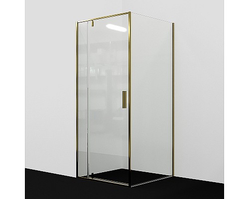Душевой уголок WasserKRAFT Aisch 90x90 55P03 профиль Матовое золото стекло прозрачное