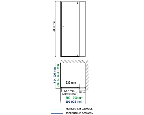 Душевой уголок WasserKRAFT Aisch 90x90 55P03 профиль Матовое золото стекло прозрачное