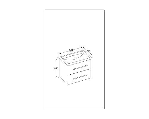 Тумба с раковиной Арабеско 70 Smile Z0000010907