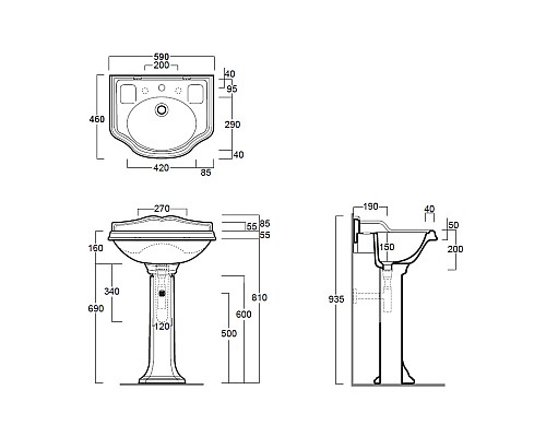Раковина Simas Arcade 59 AR814bi*1 Белая