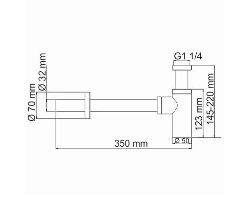 Сифон для раковины WasserKRAFT Mindel A150 Белый матовый