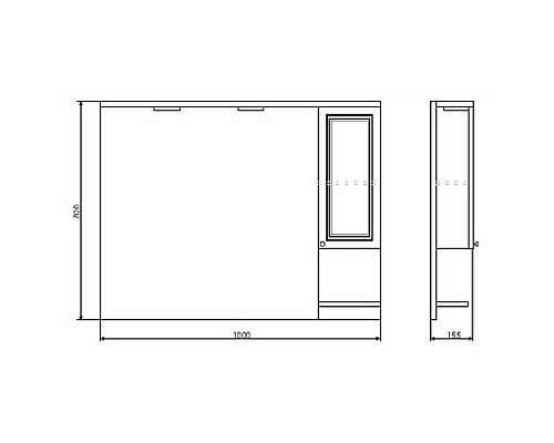 Зеркальный шкаф Comforty Севилья 100 00003132628 Слоновая кость