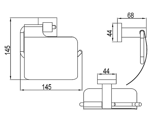 Бумагодержатель Timo Selene 10042/00 хром
