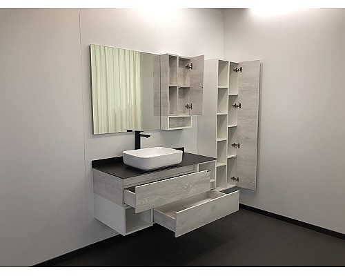 Шкаф пенал Comforty Прага 45 00004136272 подвесной Дуб белый