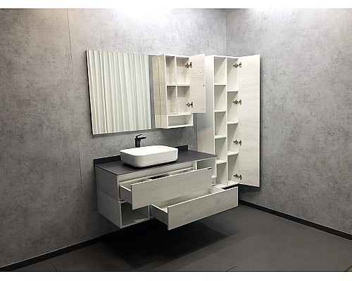 Шкаф пенал Comforty Прага 45 00004136272 подвесной Дуб белый