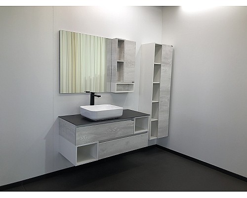 Шкаф пенал Comforty Прага 45 00004136272 подвесной Дуб белый