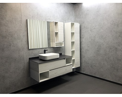 Шкаф пенал Comforty Прага 45 00004136272 подвесной Дуб белый