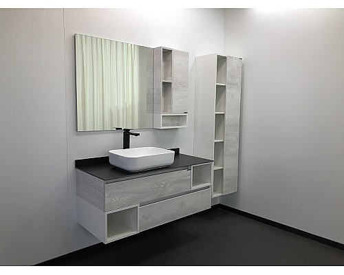 Шкаф пенал Comforty Прага 45 00004136272 подвесной Дуб белый