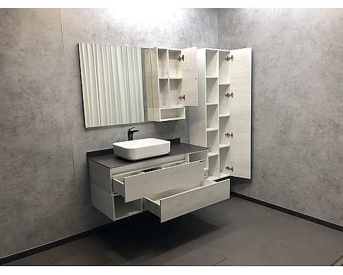 Шкаф пенал Comforty Прага 45 00004136272 подвесной Дуб белый