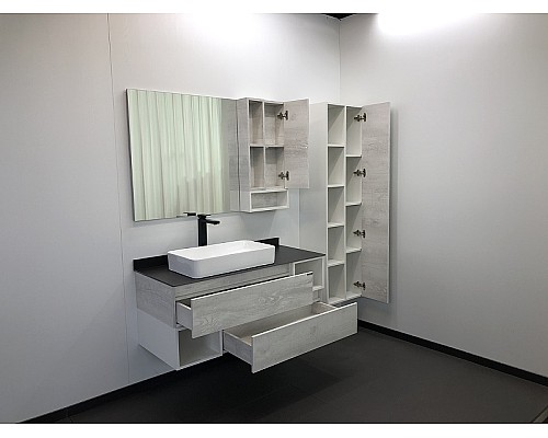 Шкаф пенал Comforty Прага 45 00004136272 подвесной Дуб белый