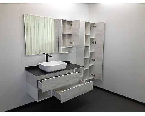 Шкаф пенал Comforty Прага 45 00004136272 подвесной Дуб белый