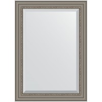 Зеркало Evoform Exclusive 106х76 BY 1297 с фацетом в багетной раме - Римское серебро 88 мм