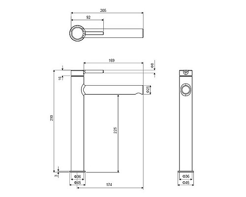 Смеситель для умывальника Excellent Pi AREX.1202CR хром