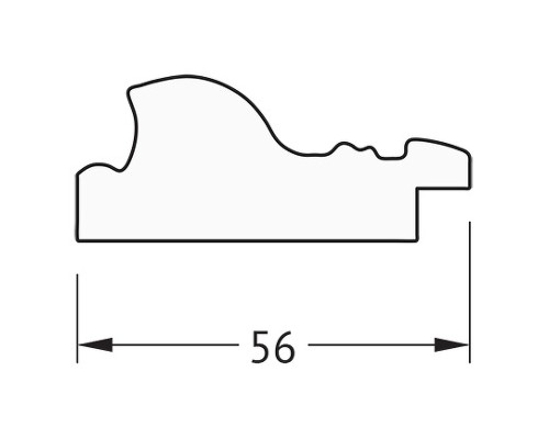 Зеркало Evoform Definite 134х74 BY 3296 в багетной раме - Виньетка состаренное серебро 56 мм