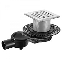 Трап BERGES PLATZ Uno 150х150 матовый хром боковой