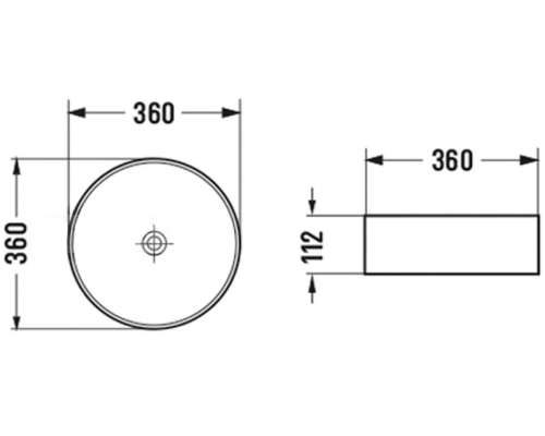 Раковина-чаша CeramaLux 36 GL10 Белая Графит