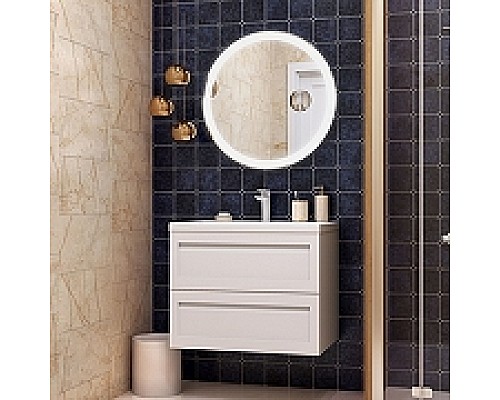 Тумба под раковину Art&Max AM-Platino-750-2C-SO-BL подвесная Белый глянец