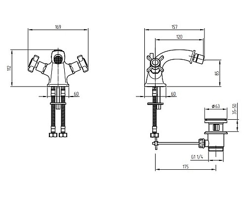 Смеситель для биде Migliore Korona 28490 Хром