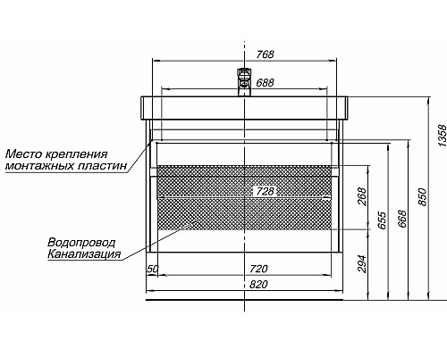 Тумба под раковину Aquanet Nova Lite 85 249936 подвесная Белый глянец