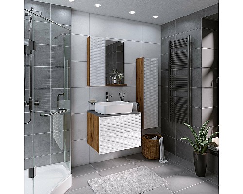 Шкаф пенал Grossman Альба 30 303009 подвесной Веллингтон Белый матовый