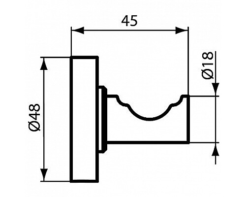 Крючок Ideal Standard IOM A9115XG Silk Black