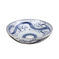 Раковина чаша Bronze de Luxe Dynasty 4008 белый, синий