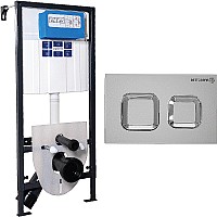 Инсталляция Pestan Sava Fix Slim SET40006473 для унитаза с клавишей смыва Хром глянец